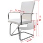 Sillas voladizas de comedor 6 unidades cuero sintético blanco de vidaXL, Sillas de comedor - Ref: Foro24-270165, Precio: 486,...
