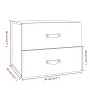 Mesita de noche de pared blanco 50x36x40 cm de vidaXL, Taquillas y armarios de almacenamiento - Ref: Foro24-820978, Precio: 5...