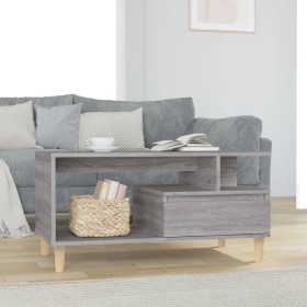Mesa de centro madera contrachapada gris Sonoma 90x49x45 cm de vidaXL, Mesas de centro - Ref: Foro24-819618, Precio: 64,44 €,...