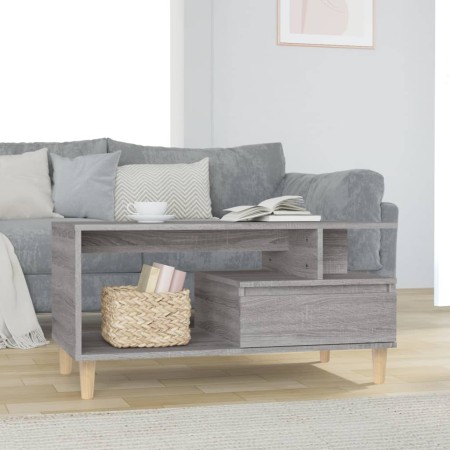 Mesa de centro madera contrachapada gris Sonoma 90x49x45 cm de vidaXL, Mesas de centro - Ref: Foro24-819618, Precio: 64,44 €,...