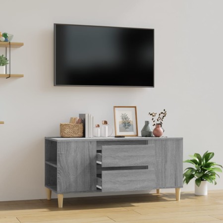 Mueble de TV madera contrachapada gris Sonoma 102x44,5x50 cm de vidaXL, Muebles TV - Ref: Foro24-819602, Precio: 84,48 €, Des...