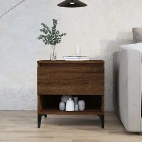 Brown oak plywood side table 50x46x50 cm by vidaXL, Side tables - Ref: Foro24-819562, Price: 54,34 €, Discount: %