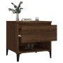 Mesa auxiliar madera contrachapada roble marrón 50x46x50 cm de vidaXL, Mesas auxiliares - Ref: Foro24-819562, Precio: 55,01 €...