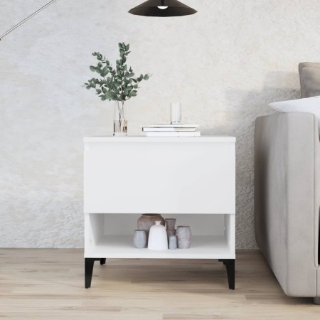 Mesa auxiliar madera contrachapada blanco 50x46x50 cm de vidaXL, Mesas auxiliares - Ref: Foro24-819548, Precio: 47,80 €, Desc...