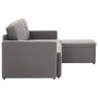 Sofá cama modular de 3 plazas tela gris taupe en Sofás | Comprar online en Foru.es