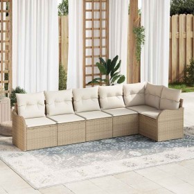 Conjunto de sofá de jardín Beige ratán sintético en Sofás de exterior | Comprar online en Foru.es