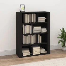Black plywood sideboard 80x30x106 cm by vidaXL, Sideboards - Ref: Foro24-819493, Price: 72,88 €, Discount: %