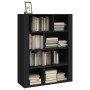 Aparador de madera contrachapada negro 80x30x106 cm de vidaXL, Aparadores - Ref: Foro24-819493, Precio: 73,80 €, Descuento: %