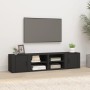 Muebles para TV 2 uds madera contrachapada negro 80x31,5x36 cm de vidaXL, Muebles TV - Ref: Foro24-819439, Precio: 77,92 €, D...