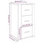 Aparador de madera contrachapada gris hormigón 40x33x70 cm de vidaXL, Aparadores - Ref: Foro24-819424, Precio: 60,49 €, Descu...