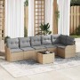 Conjunto de sofá de jardín 7 pcs Beige ratán sintético en Sofás de exterior | Comprar online en Foru.es