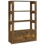 Aparador madera contrachapada roble ahumado 80x30x119,5 cm de vidaXL, Aparadores - Ref: Foro24-819473, Precio: 79,94 €, Descu...