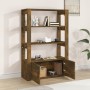 Aparador madera contrachapada roble ahumado 80x30x119,5 cm de vidaXL, Aparadores - Ref: Foro24-819473, Precio: 79,94 €, Descu...