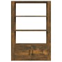 Aparador madera contrachapada roble ahumado 80x30x119,5 cm de vidaXL, Aparadores - Ref: Foro24-819473, Precio: 79,94 €, Descu...