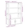 Aparador madera contrachapada roble ahumado 80x30x119,5 cm de vidaXL, Aparadores - Ref: Foro24-819473, Precio: 79,94 €, Descu...