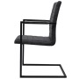 Sillas de comedor voladizas 4 unidades cuero sintético negro de vidaXL, Sillas de comedor - Ref: Foro24-272415, Precio: 432,5...
