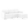 Sofá cama modular de 3 plazas de cuero sintético blanco en Sofás | Comprar online en Foru.es