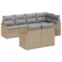 Conjunto de sofá de jardín Beige ratán sintético en Sofás de exterior | Comprar online en Foru.es