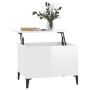 Mesa de centro madera contrachapada blanco brillo 60x44,5x45 cm de vidaXL, Mesas de centro - Ref: Foro24-819574, Precio: 63,3...