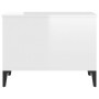 Mesa de centro madera contrachapada blanco brillo 60x44,5x45 cm de vidaXL, Mesas de centro - Ref: Foro24-819574, Precio: 63,3...