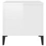 Mesa de centro madera contrachapada blanco brillo 60x44,5x45 cm de vidaXL, Mesas de centro - Ref: Foro24-819574, Precio: 63,3...