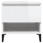 Mesas auxiliares 2 uds contrachapada blanco brillo 50x46x50 cm de vidaXL, Mesas auxiliares - Ref: Foro24-819553, Precio: 62,9...