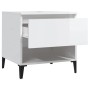 Mesas auxiliares 2 uds contrachapada blanco brillo 50x46x50 cm de vidaXL, Mesas auxiliares - Ref: Foro24-819553, Precio: 62,9...