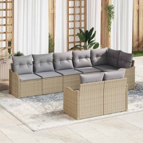 Conjunto de sofá de jardín 8 pcs Beige ratán sintético en Sofás de exterior | Comprar online en Foru.es