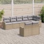 Conjunto de sofá de jardín 8 pcs Beige ratán sintético en Sofás de exterior | Comprar online en Foru.es