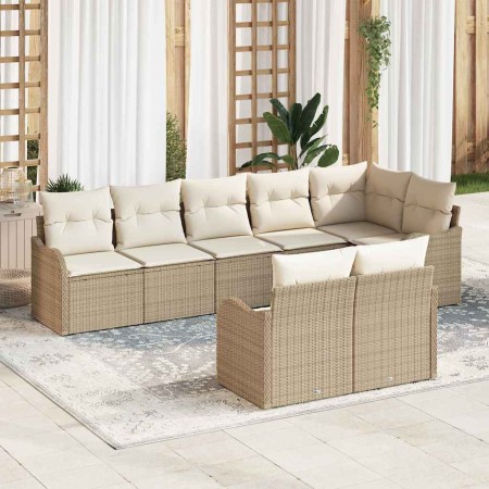 Conjunto de sofá de jardín Beige ratán sintético en Sofás de exterior | Comprar online en Foru.es