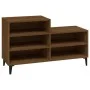 Mueble zapatero madera contrachapada roble marrón 102x36x60 cm de vidaXL, Zapateros y organizadores de calzado - Ref: Foro24-...