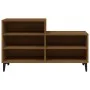 Mueble zapatero madera contrachapada roble marrón 102x36x60 cm de vidaXL, Zapateros y organizadores de calzado - Ref: Foro24-...