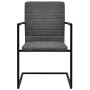 Sillas voladizas de comedor 4 unidades cuero sintético gris de vidaXL, Sillas de comedor - Ref: Foro24-272417, Precio: 360,45...