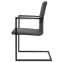 Sillas voladizas de comedor 4 unidades cuero sintético gris de vidaXL, Sillas de comedor - Ref: Foro24-272417, Precio: 360,45...