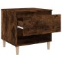 Mesitas de noche 2 uds contrachapada roble ahumado 50x46x50 cm de vidaXL, Mesitas de noche - Ref: Foro24-819543, Precio: 72,6...