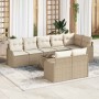 Conjunto de sofá de jardín 9 pcs Beige ratán sintético en Sofás de exterior | Comprar online en Foru.es
