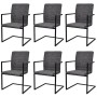 Sillas de comedor voladizas 6 unidades cuero sintético gris de vidaXL, Sillas de comedor - Ref: Foro24-272418, Precio: 539,18...