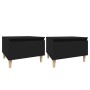 Mesas auxiliares 2 uds madera contrachapada negro 50x46x35 cm de vidaXL, Mesas auxiliares - Ref: Foro24-819503, Precio: 49,22...