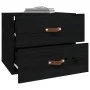 Mesitas de noche de pared 2 uds negro 50x36x40 cm de vidaXL, Taquillas y armarios de almacenamiento - Ref: Foro24-820985, Pre...