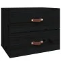 Mesitas de noche de pared 2 uds negro 50x36x40 cm de vidaXL, Taquillas y armarios de almacenamiento - Ref: Foro24-820985, Pre...
