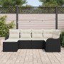 Conjunto de sofá de jardín 6 pcs Negro ratán sintético en Sofás de exterior | Comprar online en Foru.es