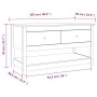 Mesa de centro de madera maciza de pino gris 102x49x55 cm de vidaXL, Mesas de centro - Ref: Foro24-820923, Precio: 112,97 €, ...