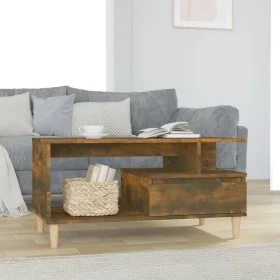 Mesa de centro madera contrachapada roble ahumado 90x49x45 cm de vidaXL, Mesas de centro - Ref: Foro24-819617, Precio: 61,78 ...