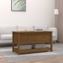 Mesa de centro madera maciza de pino marrón miel 102x49x55 cm de vidaXL, Mesas de centro - Ref: Foro24-820924, Precio: 100,84...
