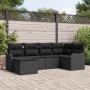 Conjunto de sofá de jardín 6 pcs Negro ratán sintético en Sofás de exterior | Comprar online en Foru.es