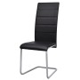 Sillas voladizas de comedor 6 unidades cuero sintético negro de vidaXL, Sillas de comedor - Ref: Foro24-272420, Precio: 356,0...