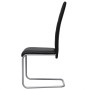Sillas voladizas de comedor 6 unidades cuero sintético negro de vidaXL, Sillas de comedor - Ref: Foro24-272420, Precio: 356,0...