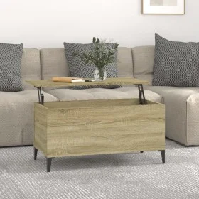 Mesa de centro madera contrachapada roble Sonoma 90x44,5x45 cm de vidaXL, Mesas de centro - Ref: Foro24-819591, Precio: 67,48...