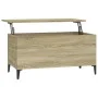 Mesa de centro madera contrachapada roble Sonoma 90x44,5x45 cm de vidaXL, Mesas de centro - Ref: Foro24-819591, Precio: 67,48...