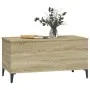 Mesa de centro madera contrachapada roble Sonoma 90x44,5x45 cm de vidaXL, Mesas de centro - Ref: Foro24-819591, Precio: 67,48...